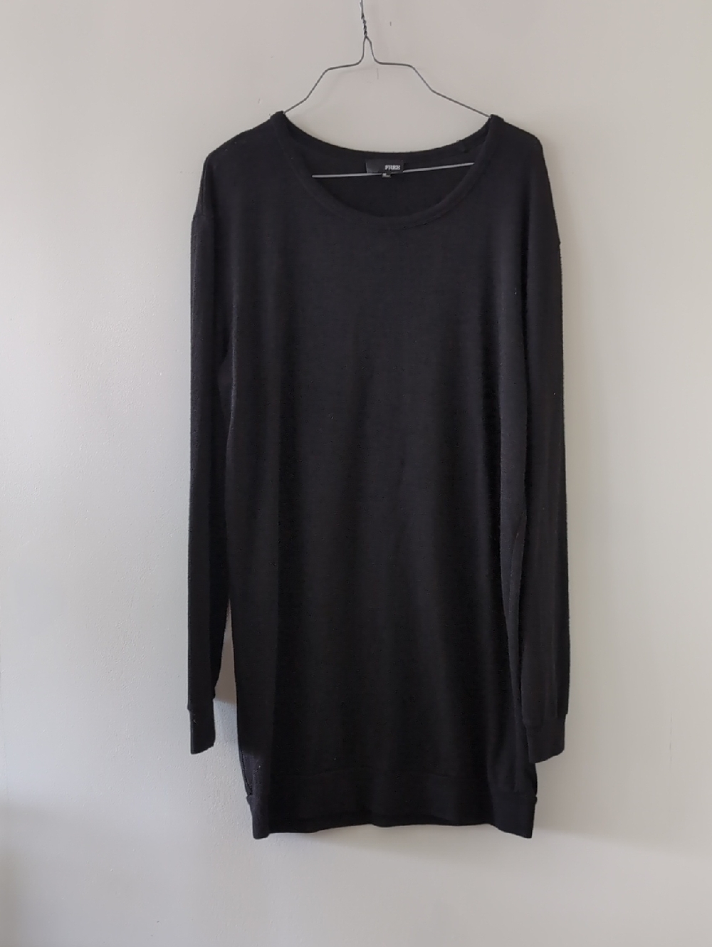 Aritzia Wilfred Free Black Long Sleeve Tunic Sweater Size M